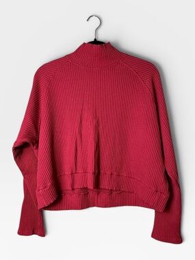 Shore‎ Loungewear Edit The Weekender Waffle Knit Set in Cherry Red Size S/M (K)